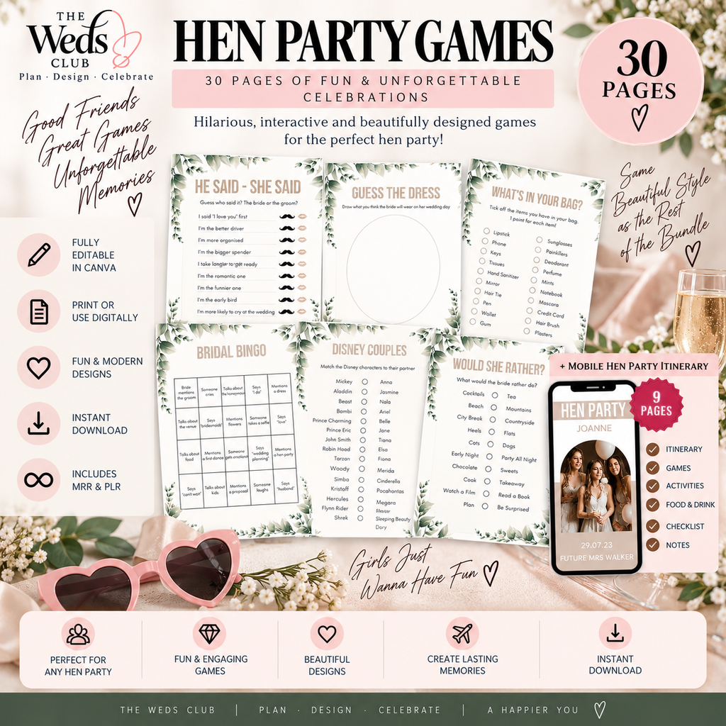 The Ultimate Digital Wedding Planner Bundle | 300+ Pages & Templates