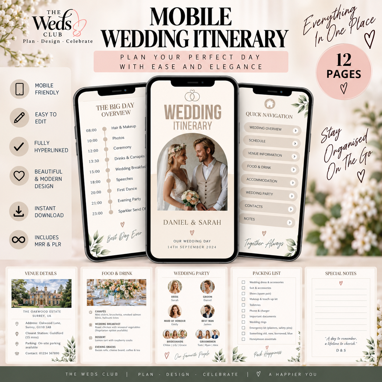 The Ultimate Digital Wedding Planner Bundle | 300+ Pages & Templates